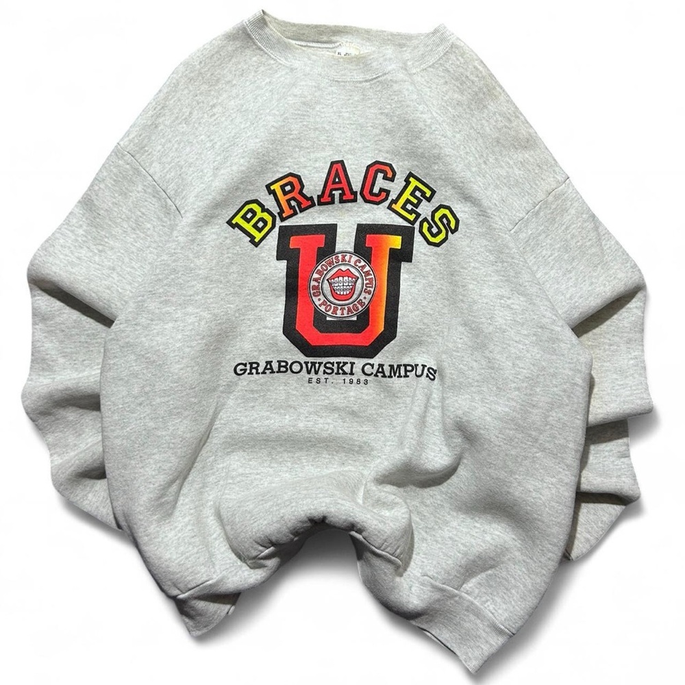 Grey Braces University Crewneck sweatshirt